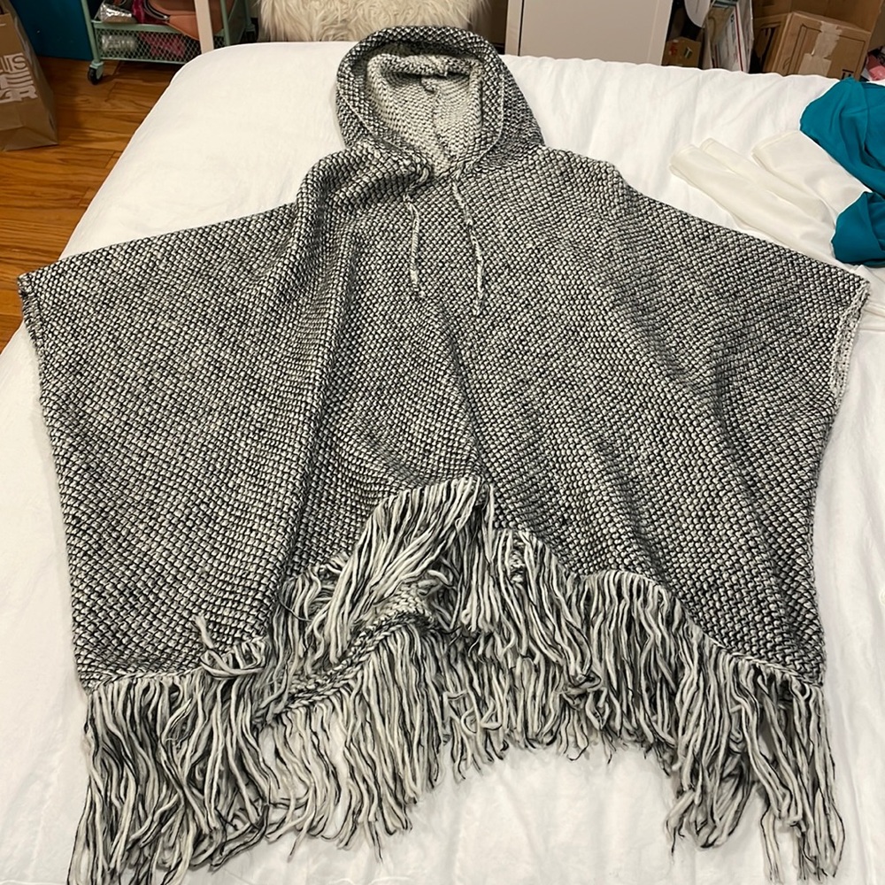 Knit poncho